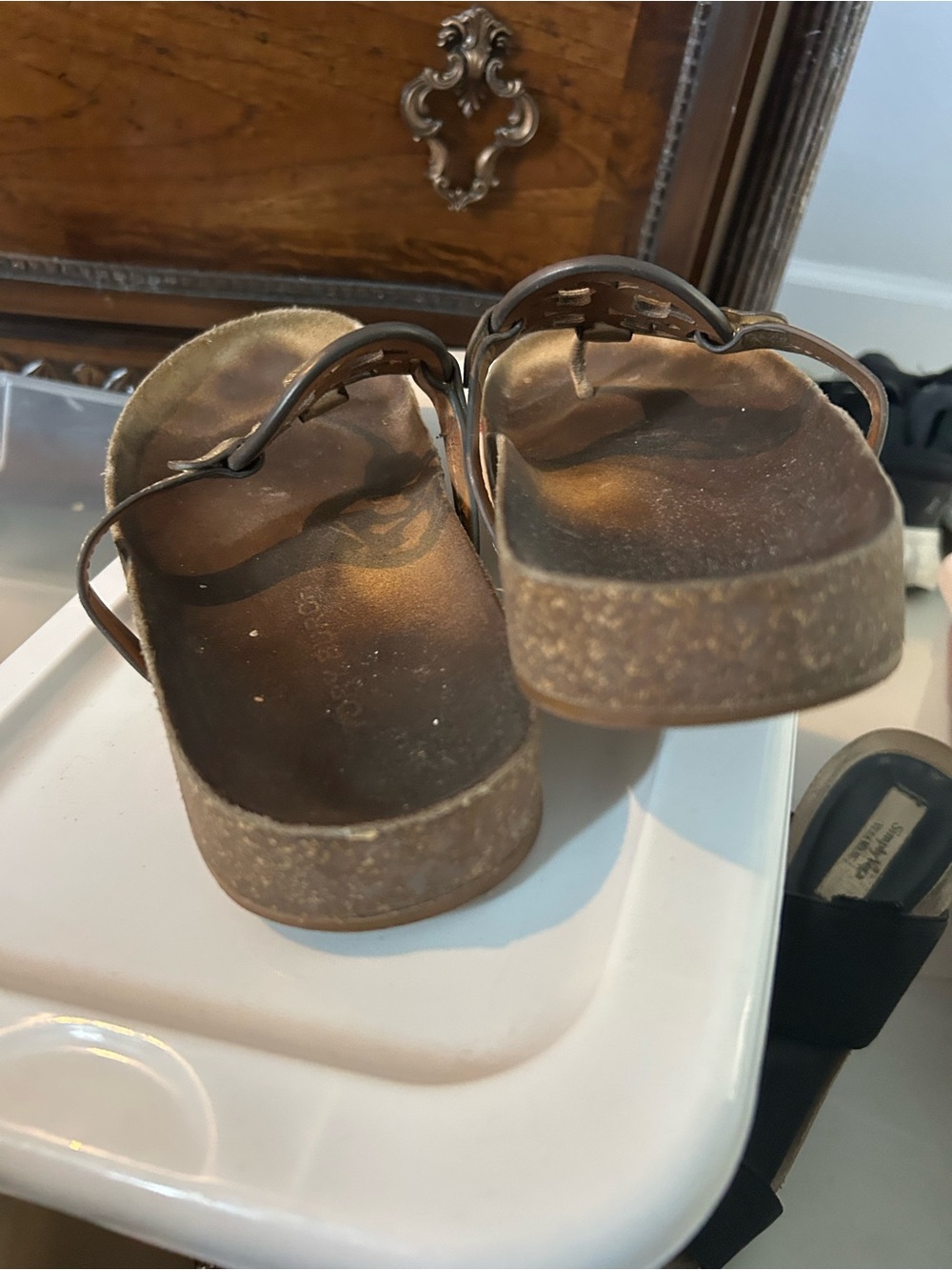 Tory Burch Brown Leather Sandal Sole - Picture 2 of 4